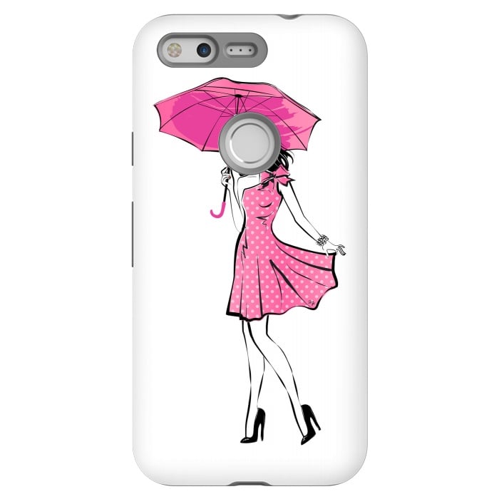 Pixel StrongFit Pretty girl with umbrella by Martina