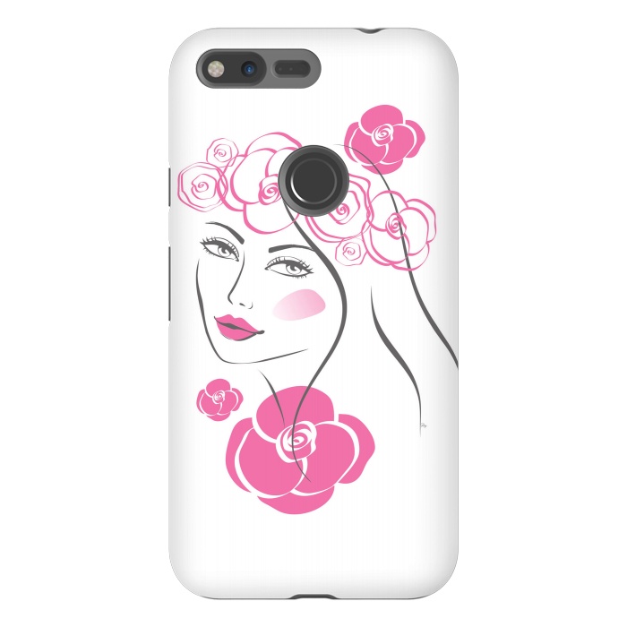 Pixel XL StrongFit Pink Rose Lady by Martina