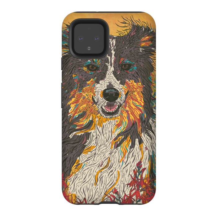 Pixel 4 StrongFit Border Collie by Lotti Brown