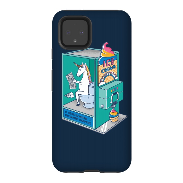 Pixel 4 StrongFit Ice Cream Rainbow blue by Coffee Man