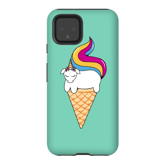 Pixel 4 StrongFit Uni-cone green by Coffee Man