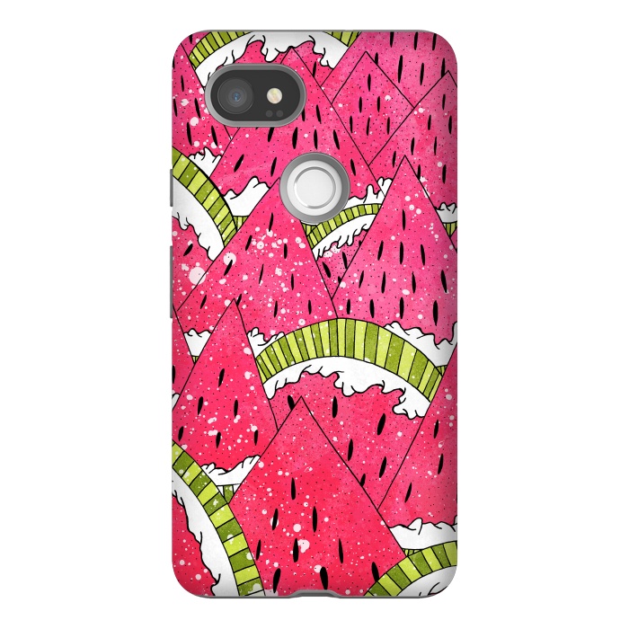 Pixel 2XL StrongFit Watermelon Mountains by Steve Wade (Swade)