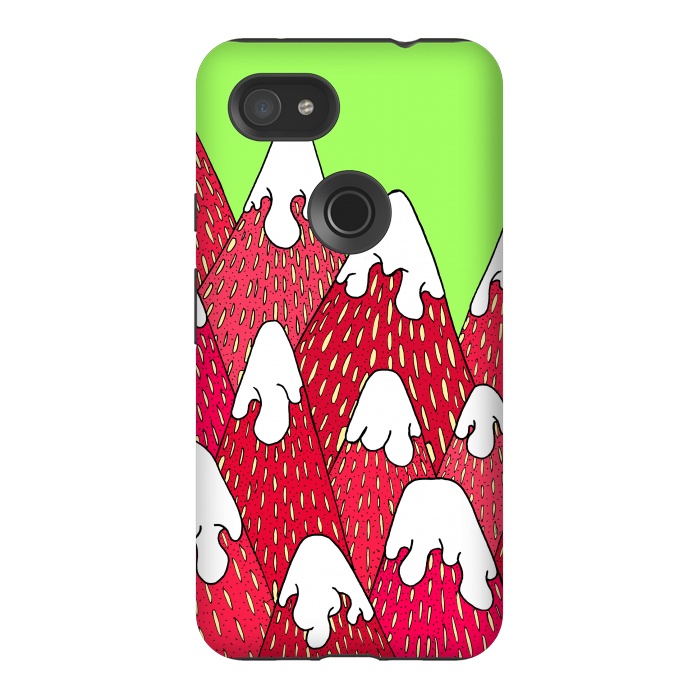 Pixel 3AXL StrongFit Strawberry Mountains by Steve Wade (Swade)