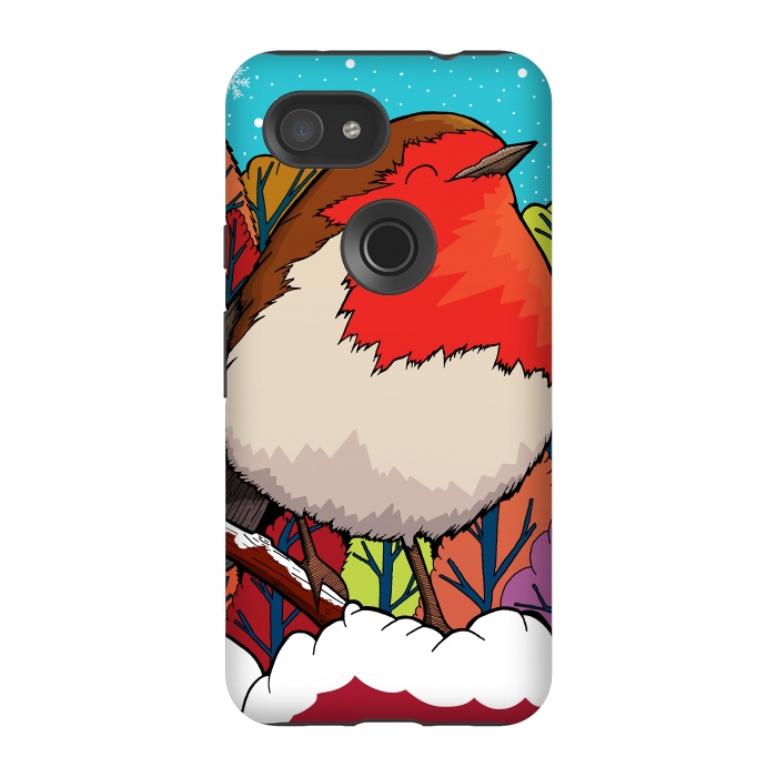 Pixel 3A StrongFit The Big Red Robin by Steve Wade (Swade)