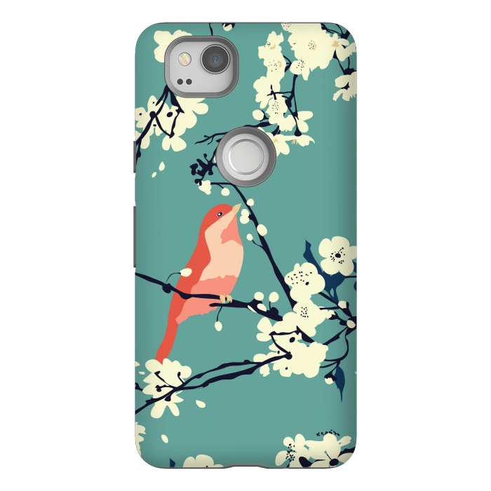 Pixel 2 StrongFit Bird and Blossom by Zoe Charlotte