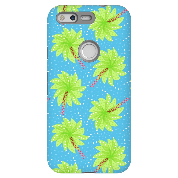 Pixel StrongFit Abstract Flower-like Palm Trees Pattern by Boriana Giormova