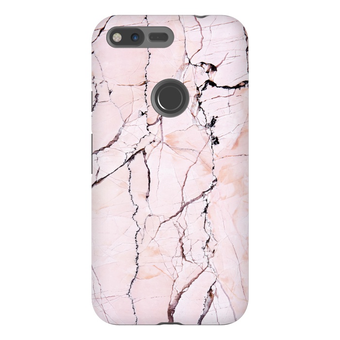 Pixel XL StrongFit Pink texture marble by Mmartabc