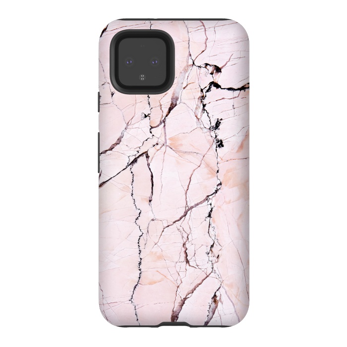 Pixel 4 StrongFit Pink texture marble by Mmartabc