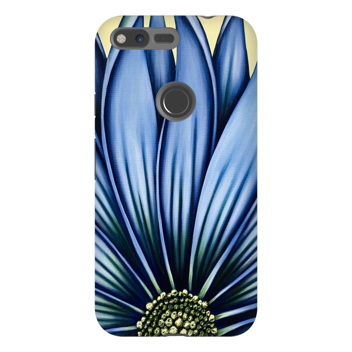Pixel XL StrongFit Blue Daisy by Denise Cassidy Wood