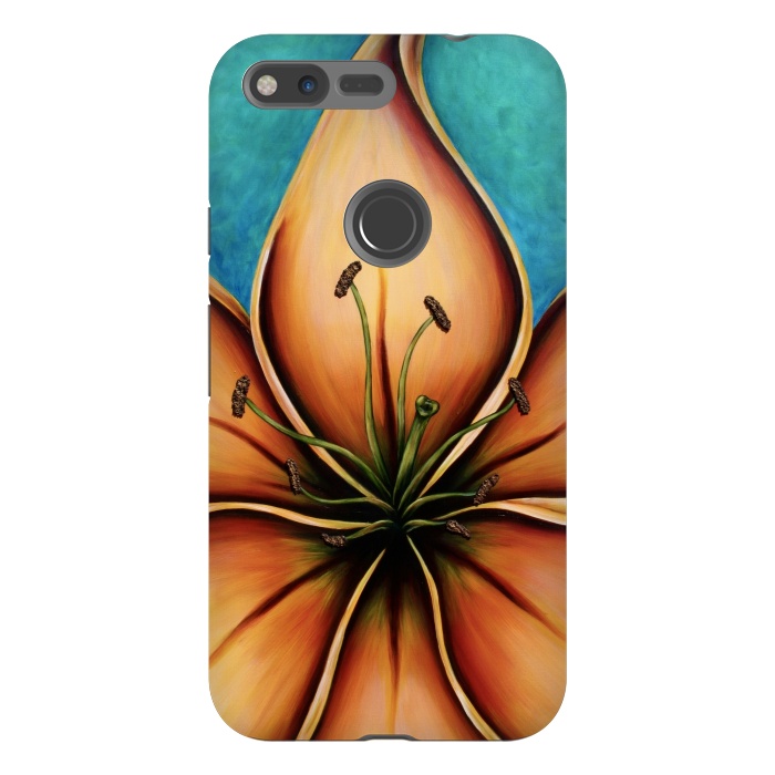 Pixel XL StrongFit Fire Lily  by Denise Cassidy Wood