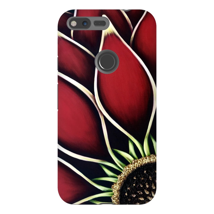 Pixel XL StrongFit Red Dahlia by Denise Cassidy Wood
