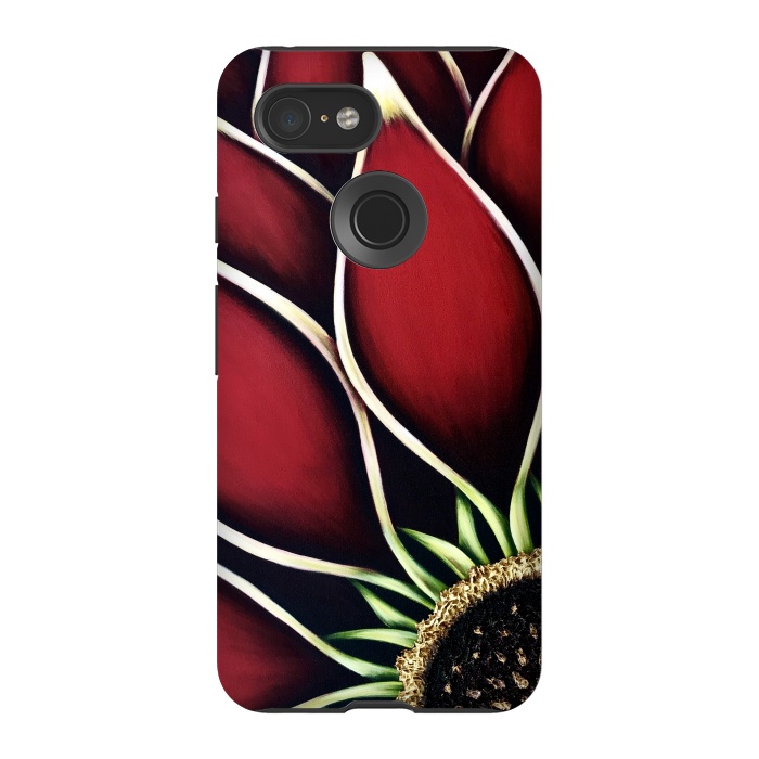 Pixel 3 StrongFit Red Dahlia by Denise Cassidy Wood
