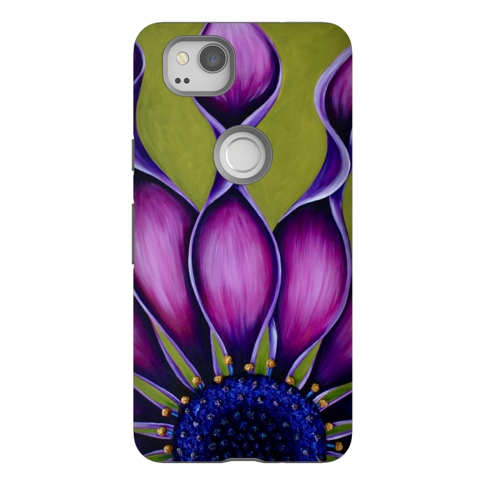 Pixel 2 StrongFit Purple African Daisy by Denise Cassidy Wood