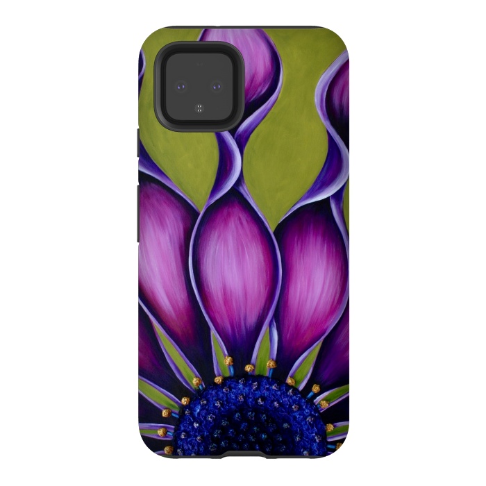 Pixel 4 StrongFit Purple African Daisy by Denise Cassidy Wood