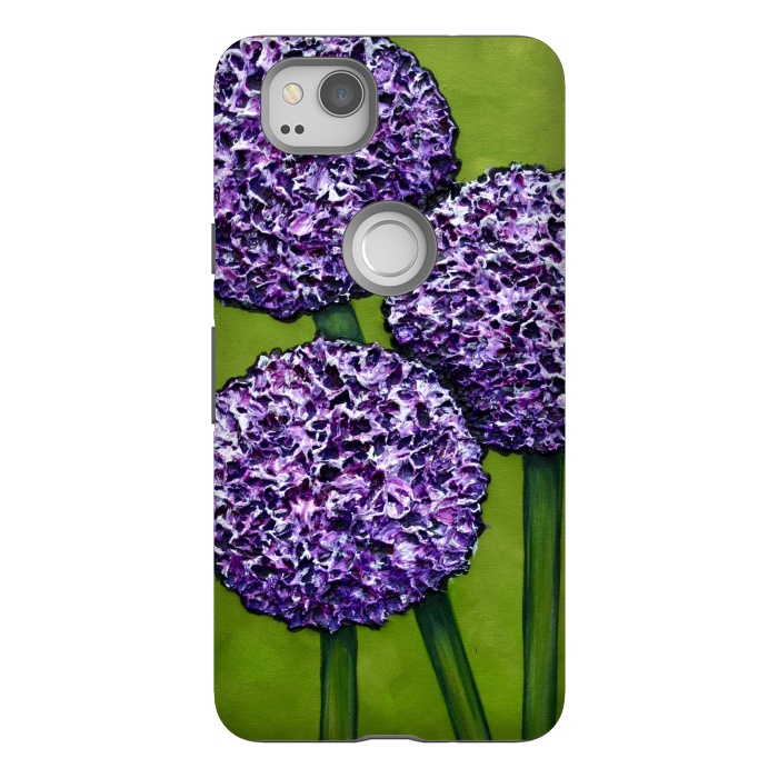Pixel 2 StrongFit Purple Allium by Denise Cassidy Wood