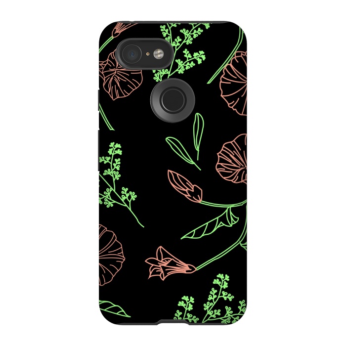 Pixel 3 StrongFit floral design 3 by MALLIKA