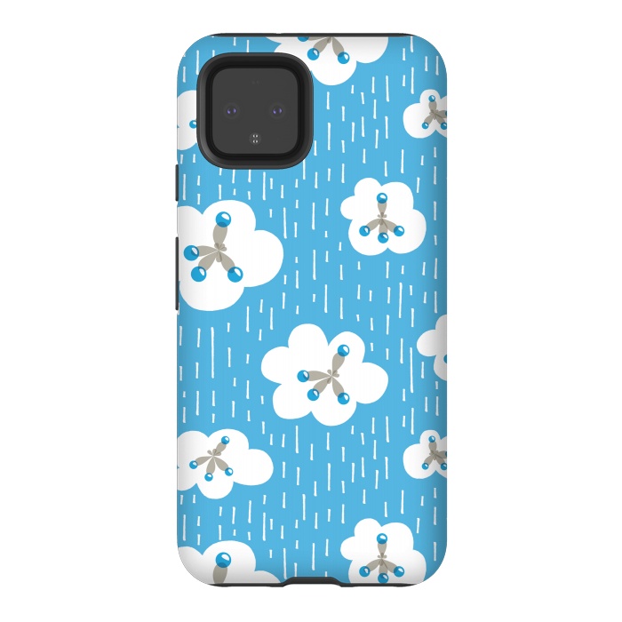 Pixel 4 StrongFit Clouds And Methane Molecules Blue Chemistry Geek by Boriana Giormova