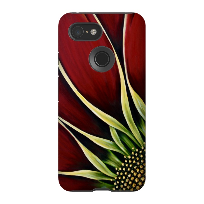Pixel 3 StrongFit Red Gazania II by Denise Cassidy Wood