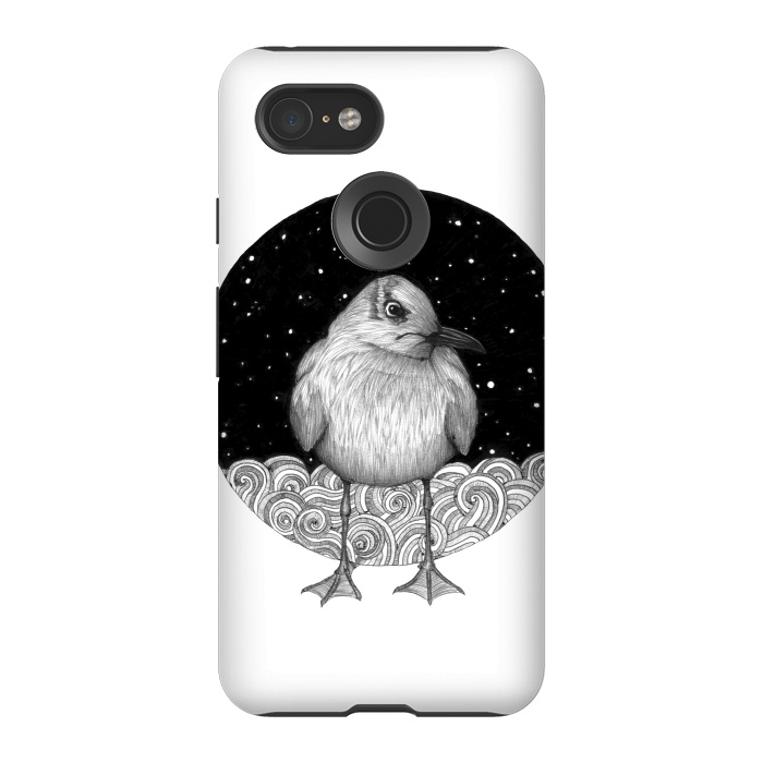 Pixel 3 StrongFit Seagull on a Starry Night by ECMazur 