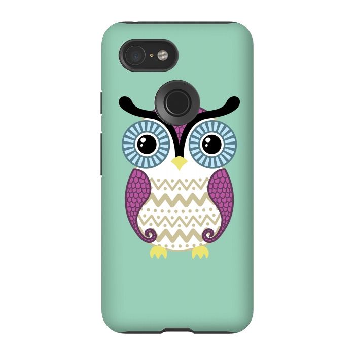 Pixel 3 StrongFit Cute owl by Laura Nagel
