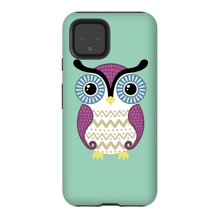 Pixel 4 StrongFit Cute owl by Laura Nagel