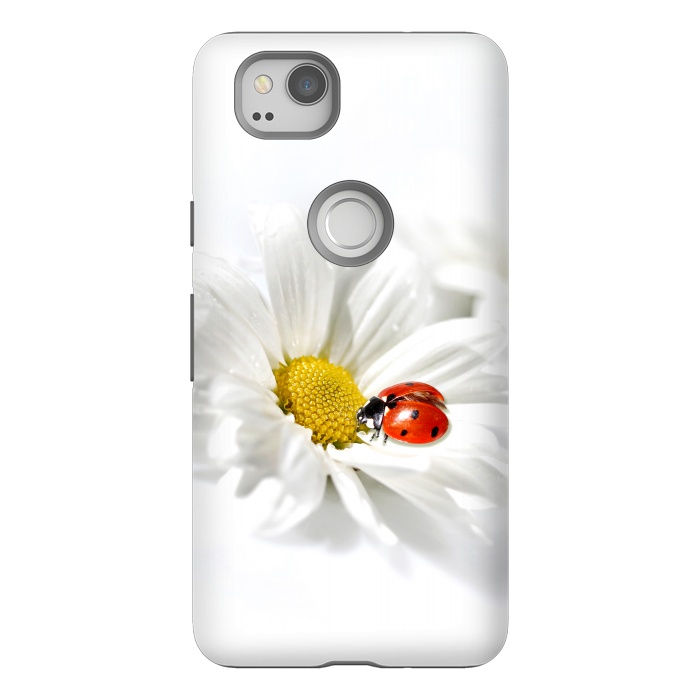 Pixel 2 StrongFit Daisy flower & Ladybug by Bledi