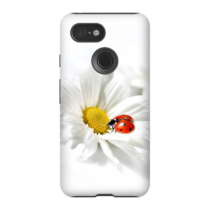 Pixel 3 StrongFit Daisy flower & Ladybug by Bledi
