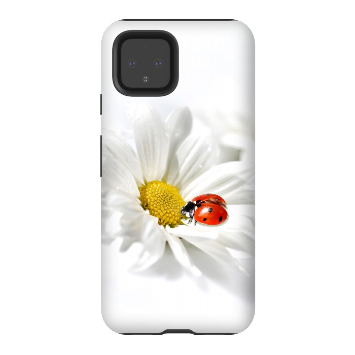 Pixel 4 StrongFit Daisy flower & Ladybug by Bledi