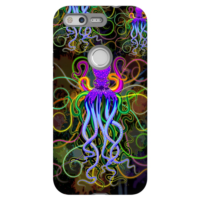 Pixel StrongFit Octopus Psychedelic Luminescence by BluedarkArt