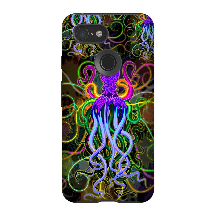 Pixel 3 StrongFit Octopus Psychedelic Luminescence by BluedarkArt