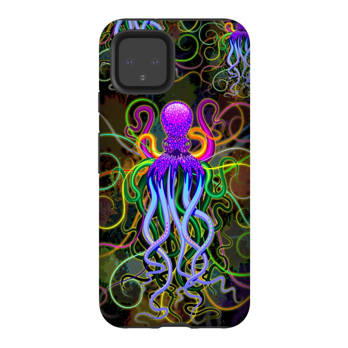 Pixel 4 StrongFit Octopus Psychedelic Luminescence by BluedarkArt