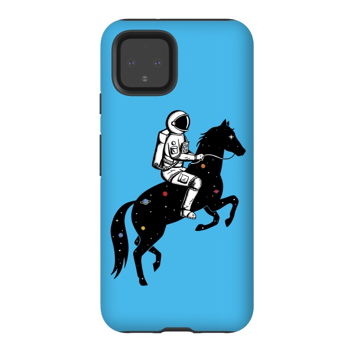 Pixel 4 StrongFit Astronaut and Horse by Coffee Man