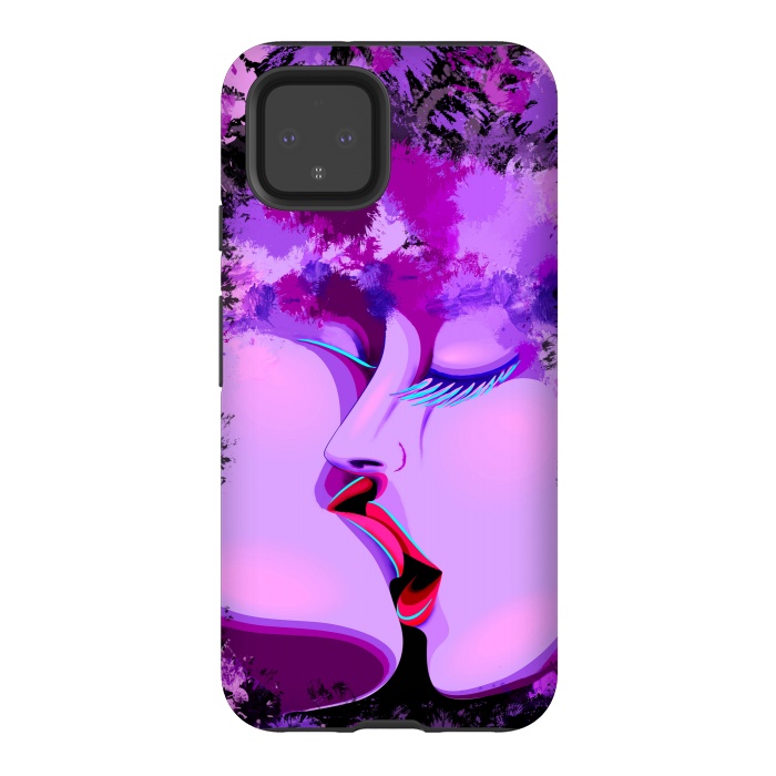 Pixel 4 StrongFit Lovers Kiss Ultraviolet Love Romance   by BluedarkArt