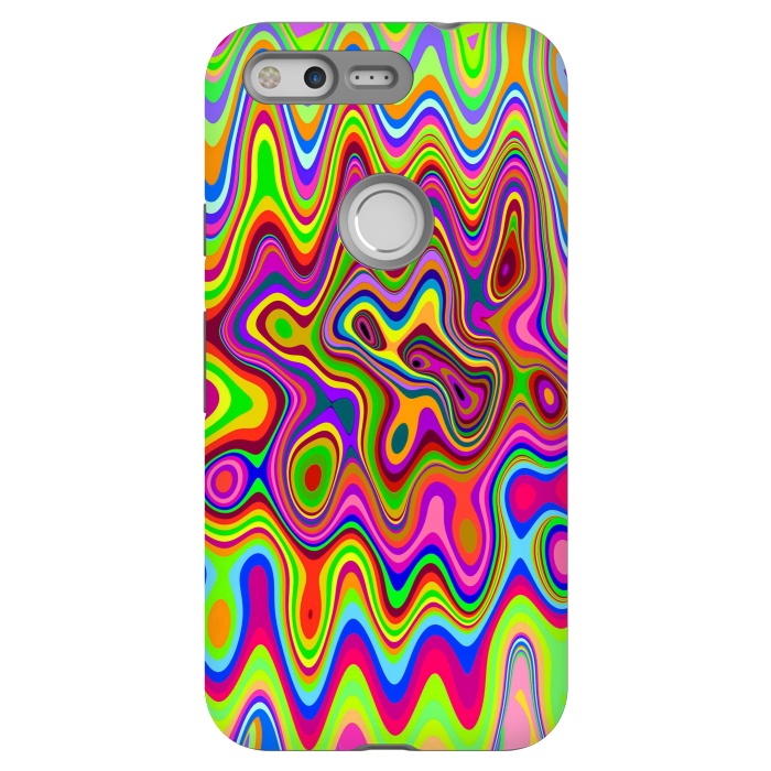 Pixel StrongFit Psychedelic Glowing Colors Pattern by BluedarkArt