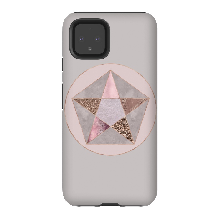 Pixel 4 StrongFit Glamorous Rose Gold Pentagon by Andrea Haase