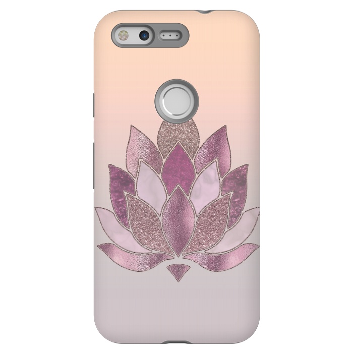 Pixel StrongFit Shimmering Lotus Flower Symbol 2 by Andrea Haase