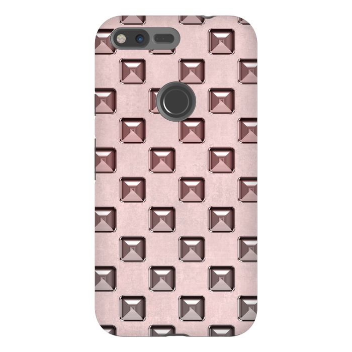 Pixel XL StrongFit Soft Pink Shiny Gemstones by Andrea Haase