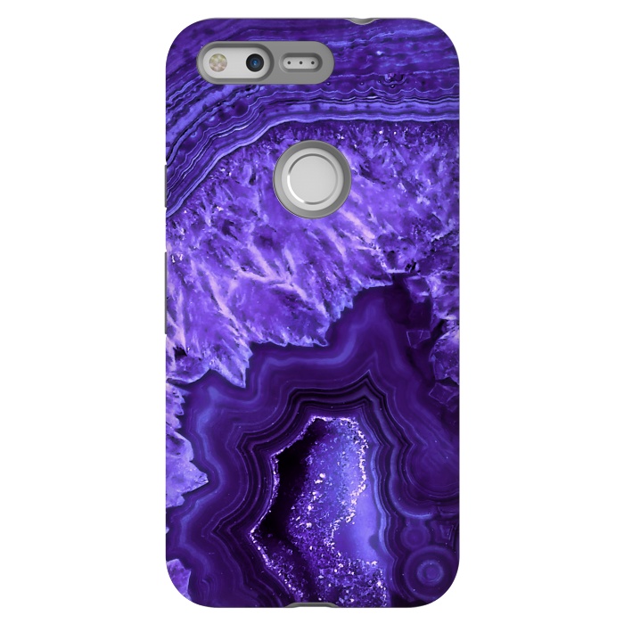 Pixel StrongFit Ultra Violet Pantone Agate Geode by  Utart