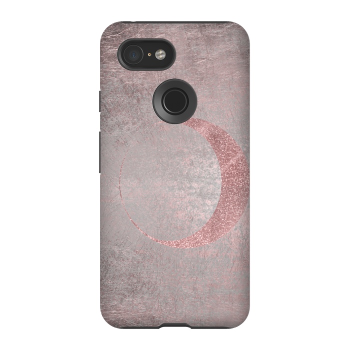 Pixel 3 StrongFit Rose Gold Half Moon 2 by Andrea Haase