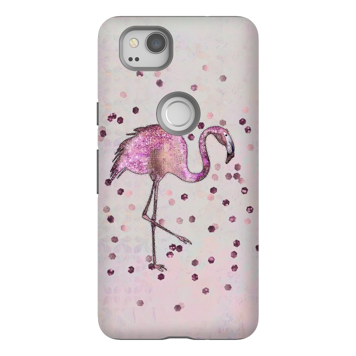 Pixel 2 StrongFit Glamorous Flamingo by Andrea Haase