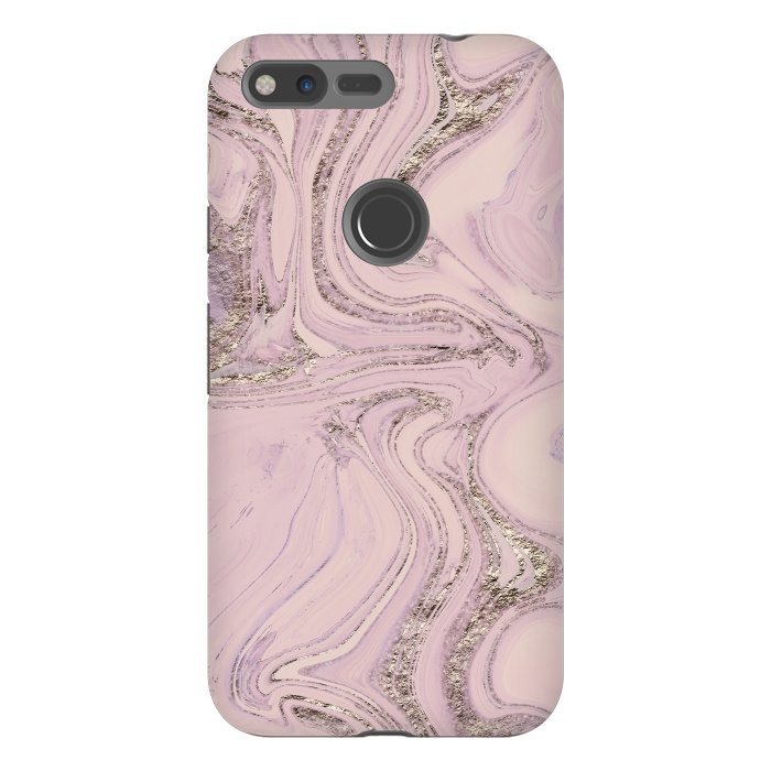 Pixel XL StrongFit Glamorous Sparke Soft Pink Marble 2 by Andrea Haase