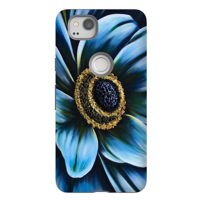 Pixel 2 StrongFit Blue Cosmos by Denise Cassidy Wood