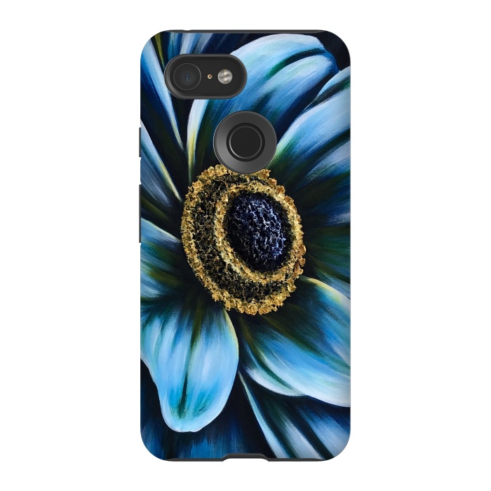 Pixel 3 StrongFit Blue Cosmos by Denise Cassidy Wood