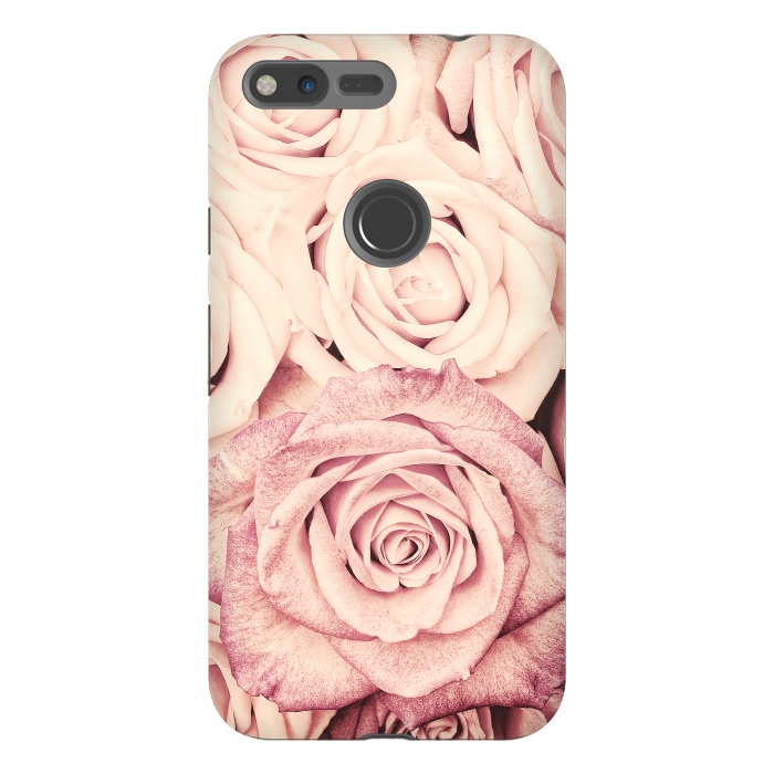 Pixel XL StrongFit Pink Vintage Roses by  Utart