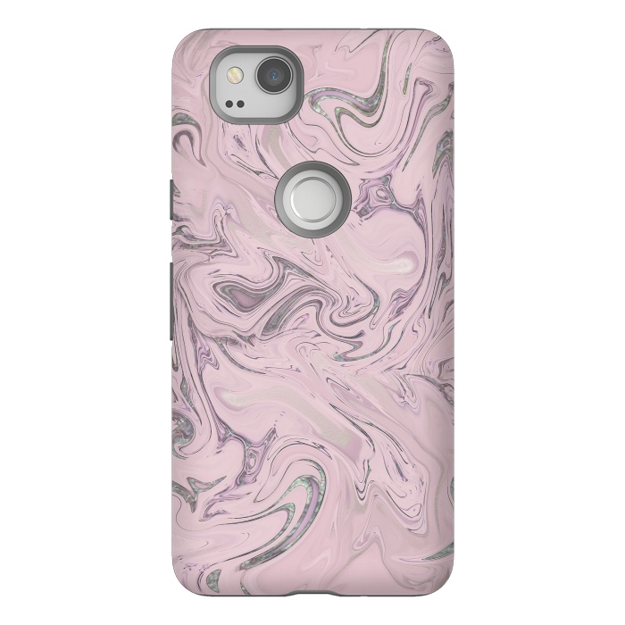 Pixel 2 StrongFit Retro Style Marble Soft Pastel 2 by Andrea Haase