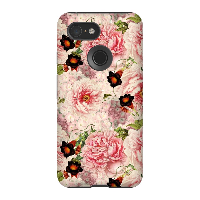 Pixel 3 StrongFit Victorian Vintage Roses by  Utart