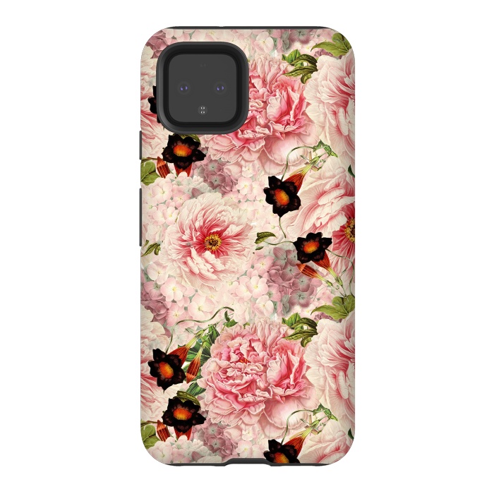 Pixel 4 StrongFit Victorian Vintage Roses by  Utart