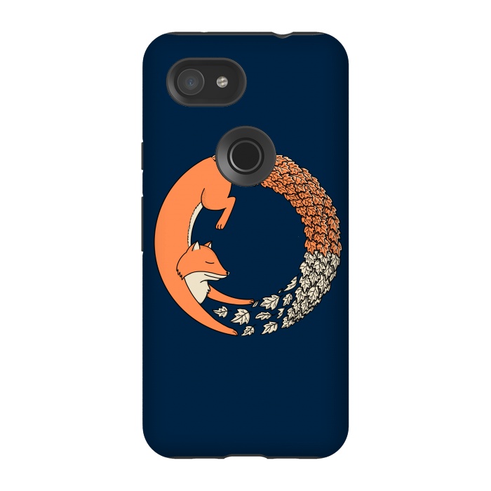 Pixel 3A StrongFit Fox Circle 2 by Coffee Man