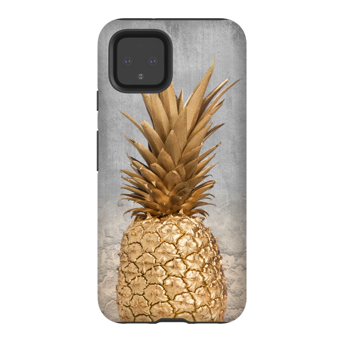 Pixel 4 StrongFit Gold Pineapple and Marble by  Utart