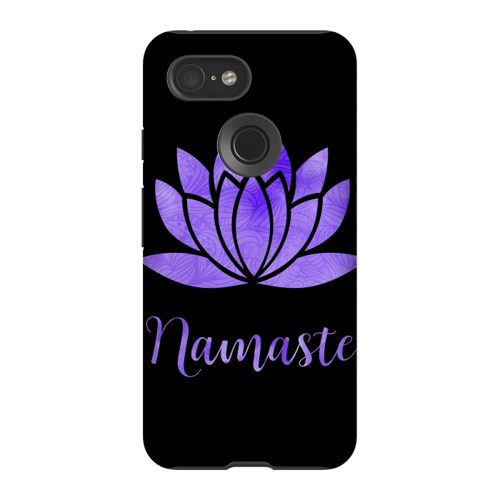 Pixel 3 StrongFit Namaste Lotus Flower by Andrea Haase